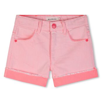 Girls Pink Sequin Shorts