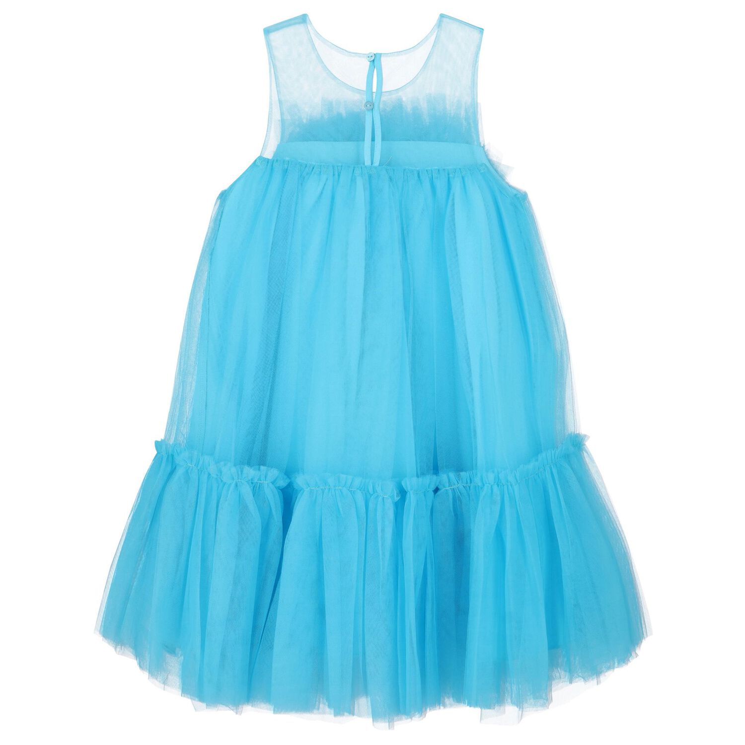 Girls Blue Tulle Dress, 2, hi-res