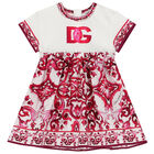Younger Girls Pink & Ivory Majolica Dress Set, 1, hi-res