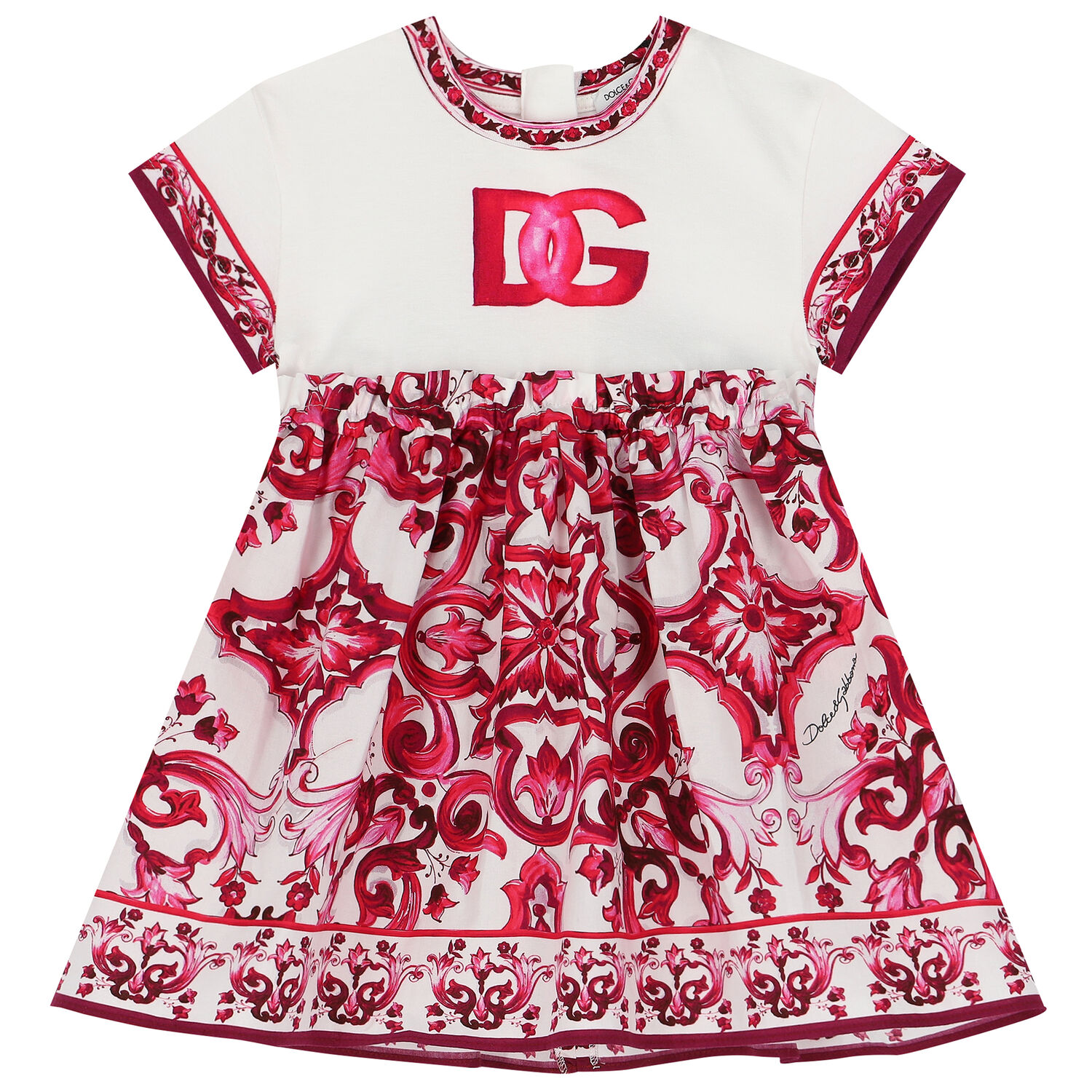 Younger Girls Pink & Ivory Majolica Dress Set, 1, hi-res image number null