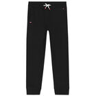 Boys Black Logo Joggers, 2, hi-res
