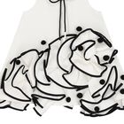 Girls White & Black Satin Dress, 1, hi-res