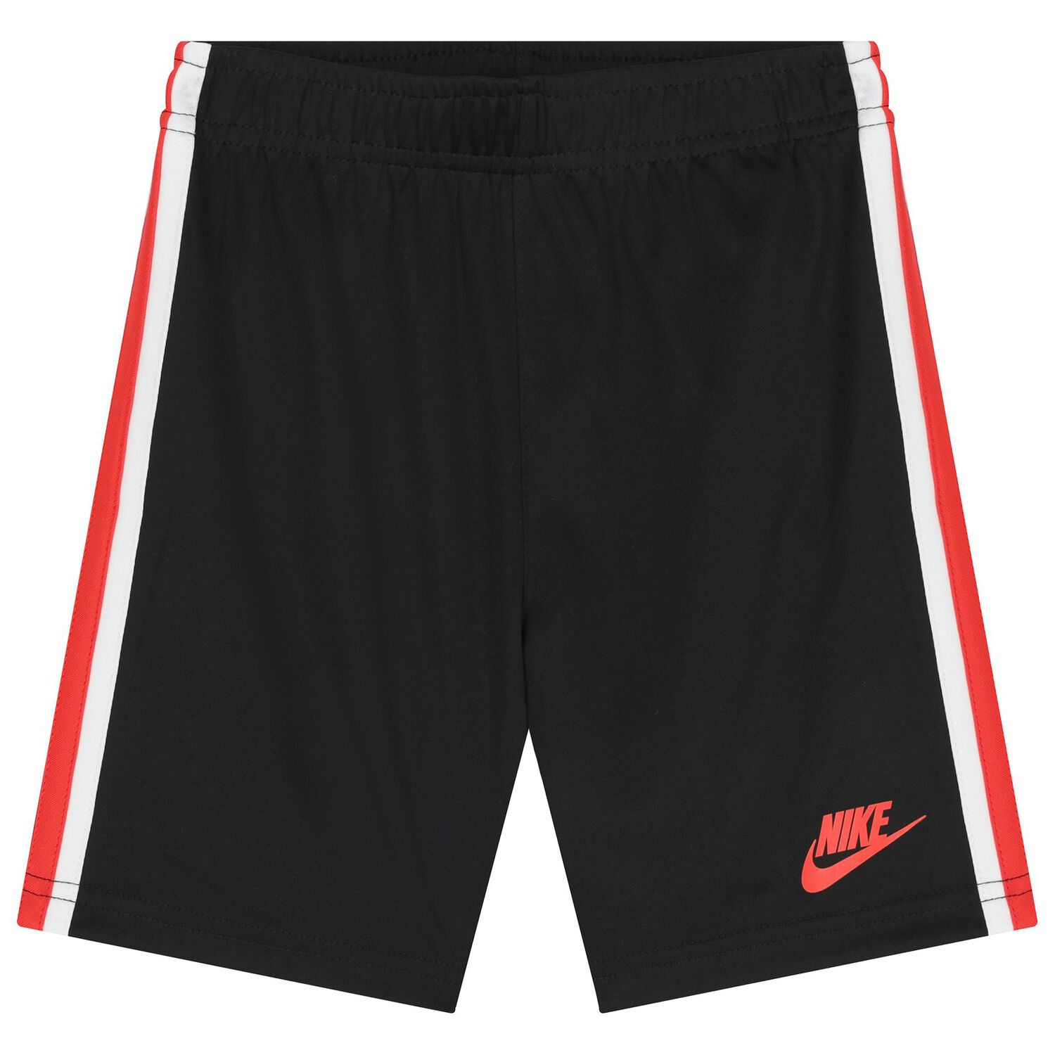 Boys White & Black Logo Shorts Set, 1, hi-res