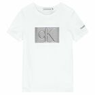 Boys White Logo T-Shirt, 2, hi-res