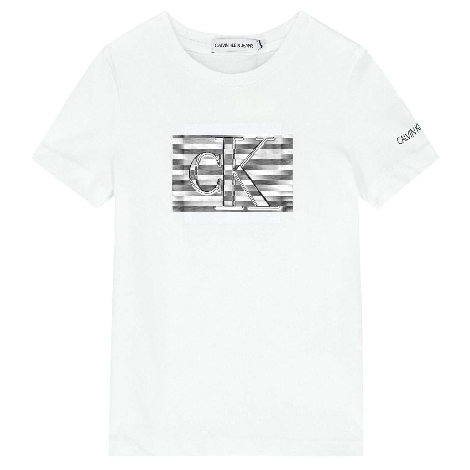 Boys White Logo T-Shirt, 2, hi-res
