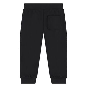 Younger Black Teddy Bear Logo Joggers