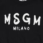 Girls Black & White Logo Sweatshirt, 1, hi-res