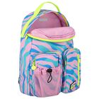 Girls Blue & Pink Logo Backpack, 1, hi-res