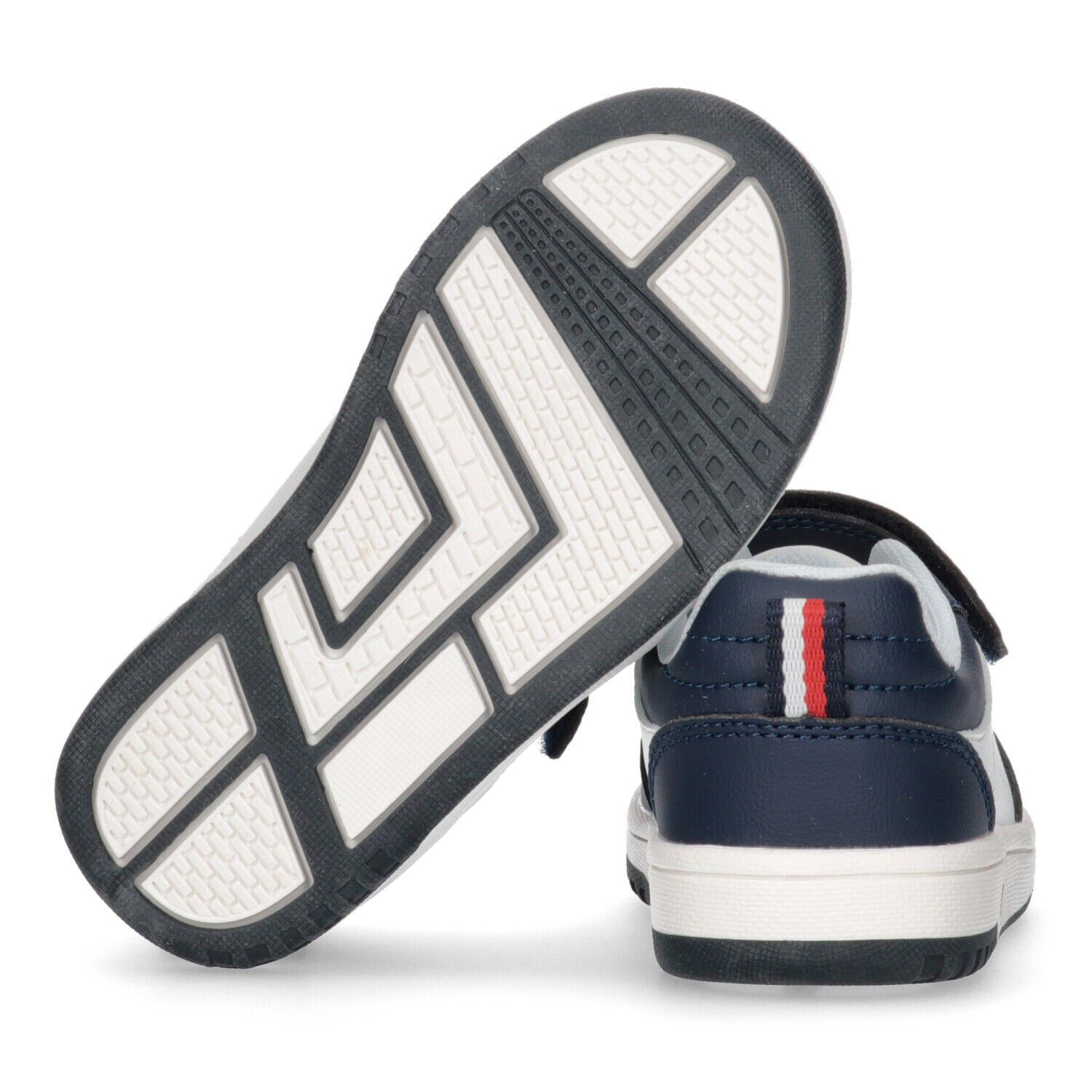 Boys Navy Blue & White Logo Trainers, 1, hi-res image number null