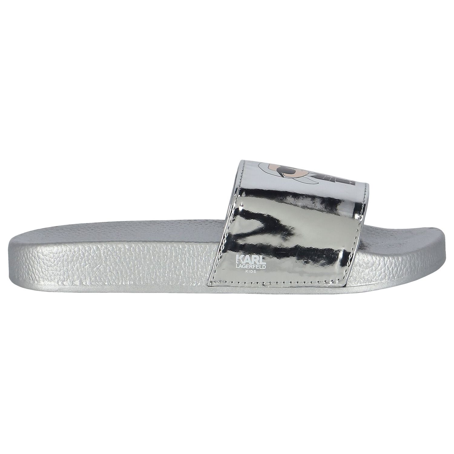 Girls Silver Choupette Sliders, 1, hi-res