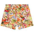 Girls Ivory Bird Shorts set, 1, hi-res