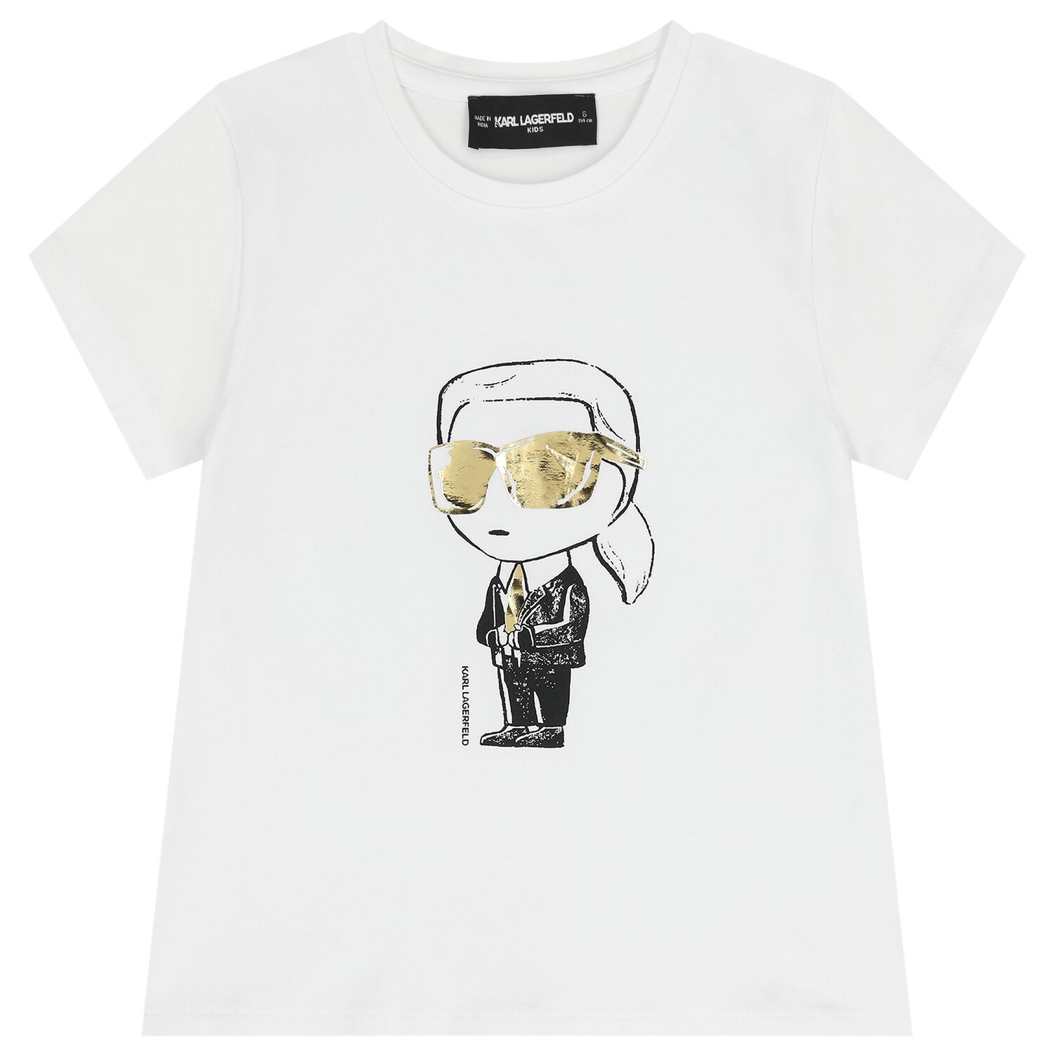 Girls Mini Me White Ikonik T-Shirt, 2, hi-res