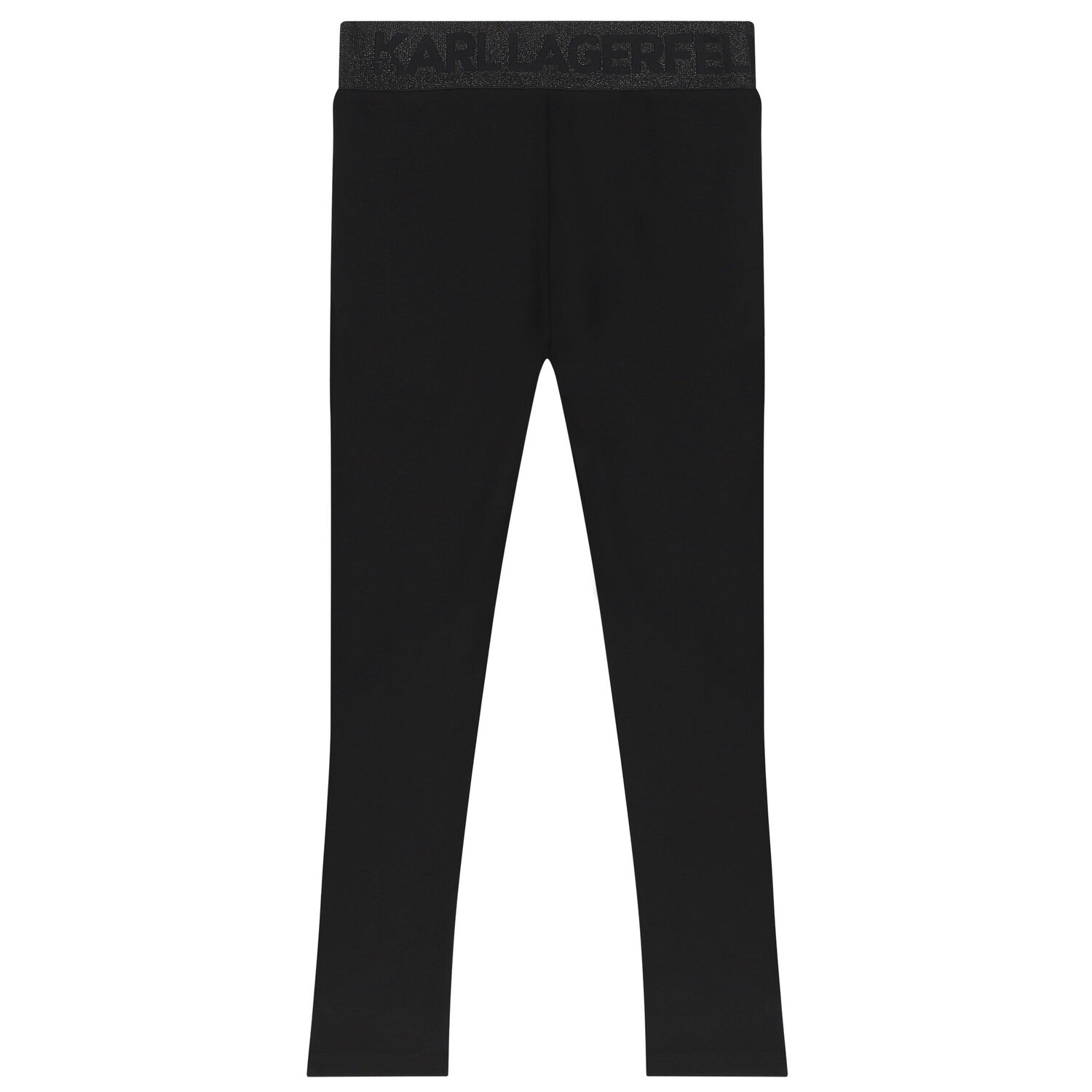 Girls Black Logo Leggings, 1, hi-res