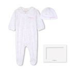 Baby Girls White & Pink Toile de Jouy Babygrow Gift Set, 1, hi-res