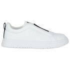 White & Black Logo Trainers, 1, hi-res