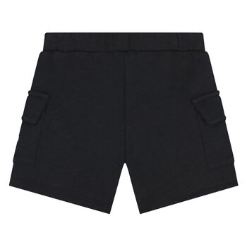 Younger Boys Black Logo Shorts
