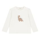 Baby Boys Grey & White Dinosaur Tracksuit ( 3 Piece ), 1, hi-res