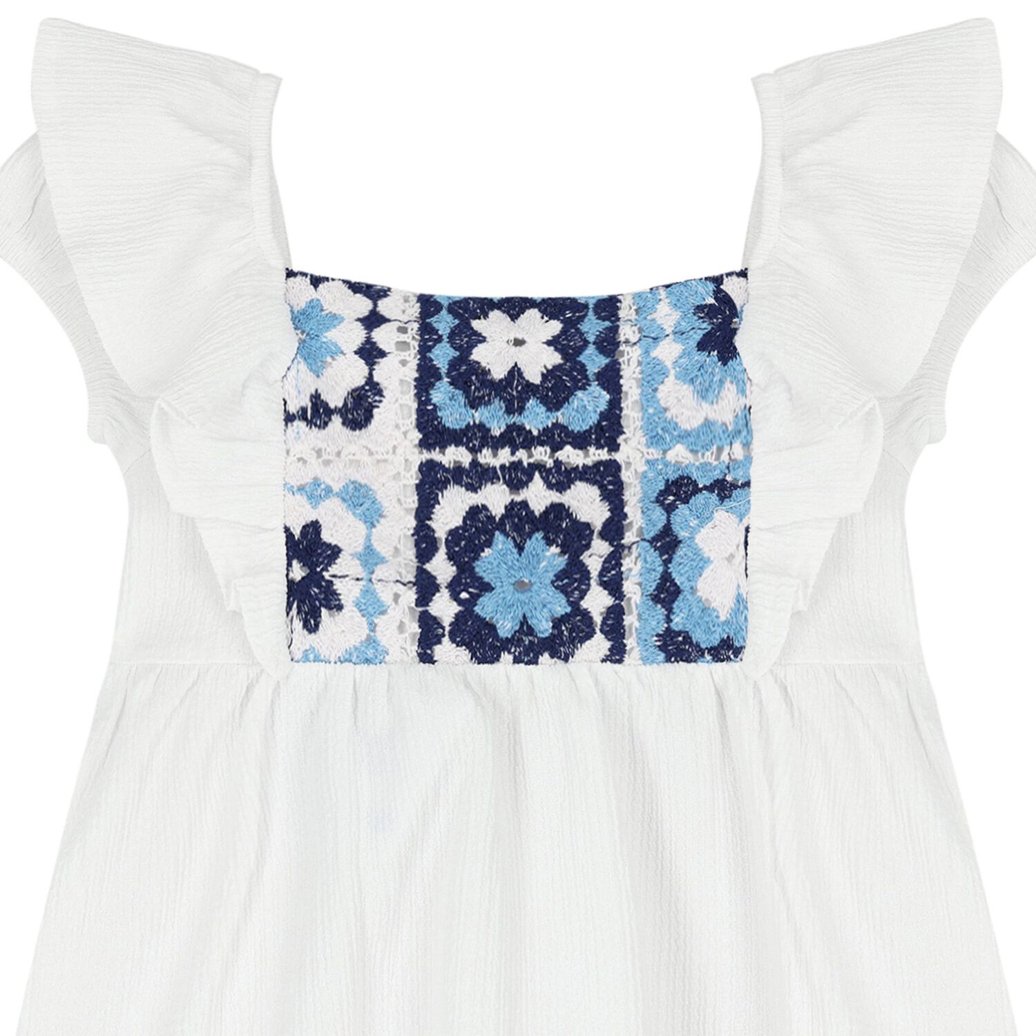 Girls White & Navy Blue Leggings Set, 2, hi-res image number null