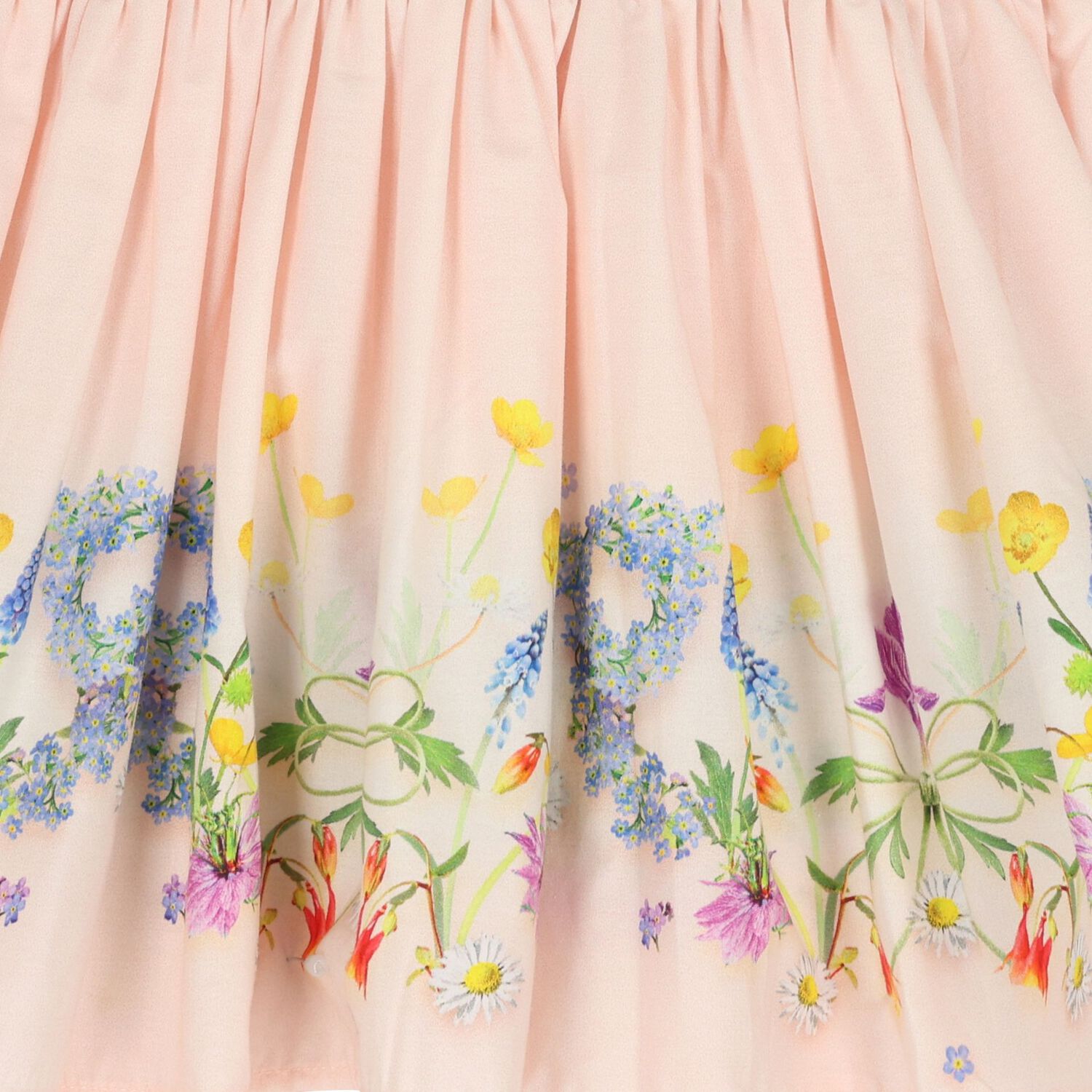 Younger Girls Pink Floral Dress, 1, hi-res