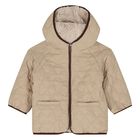 Younger Boys Beige Sherpa Reversible Jacket, 1, hi-res