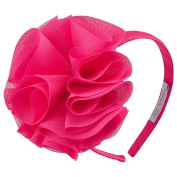 Girls Pink Flower Headband