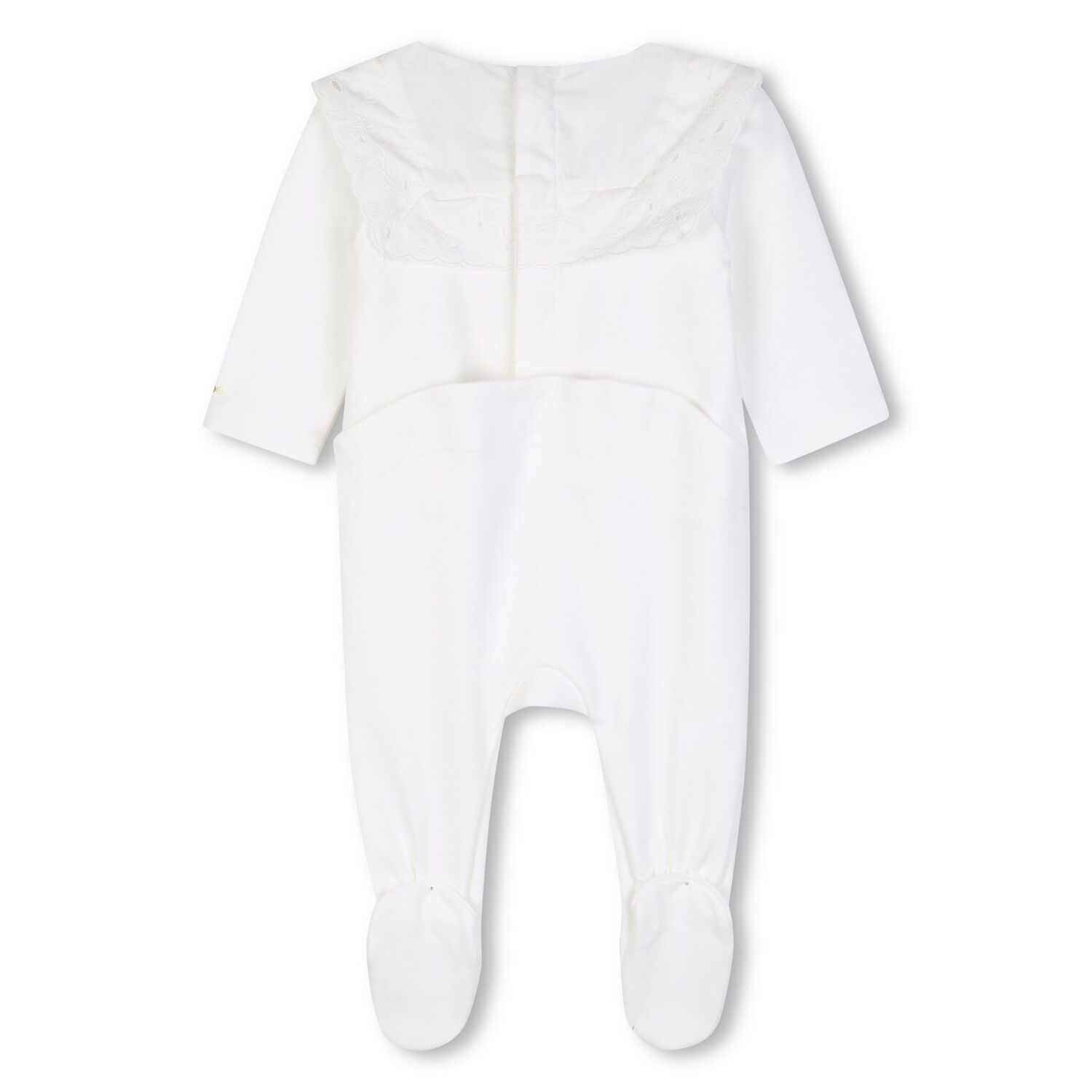 Baby Girls White Broderie Anglaise Babygrow Gift Set, 1, hi-res