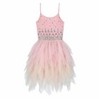 Girls Pink Embellished Tulle Dress, 1, hi-res