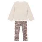Girls Ivory & Beige Leggings Set, 1, hi-res