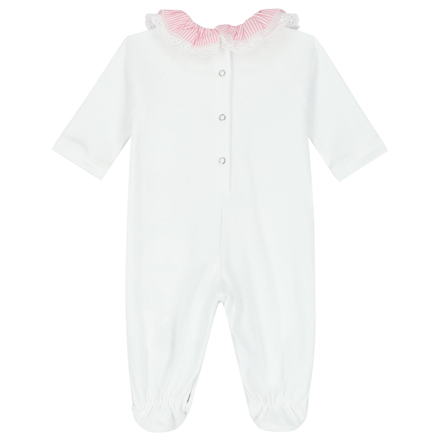 Baby Girls White Minnie Mouse Babygrow, 1, hi-res