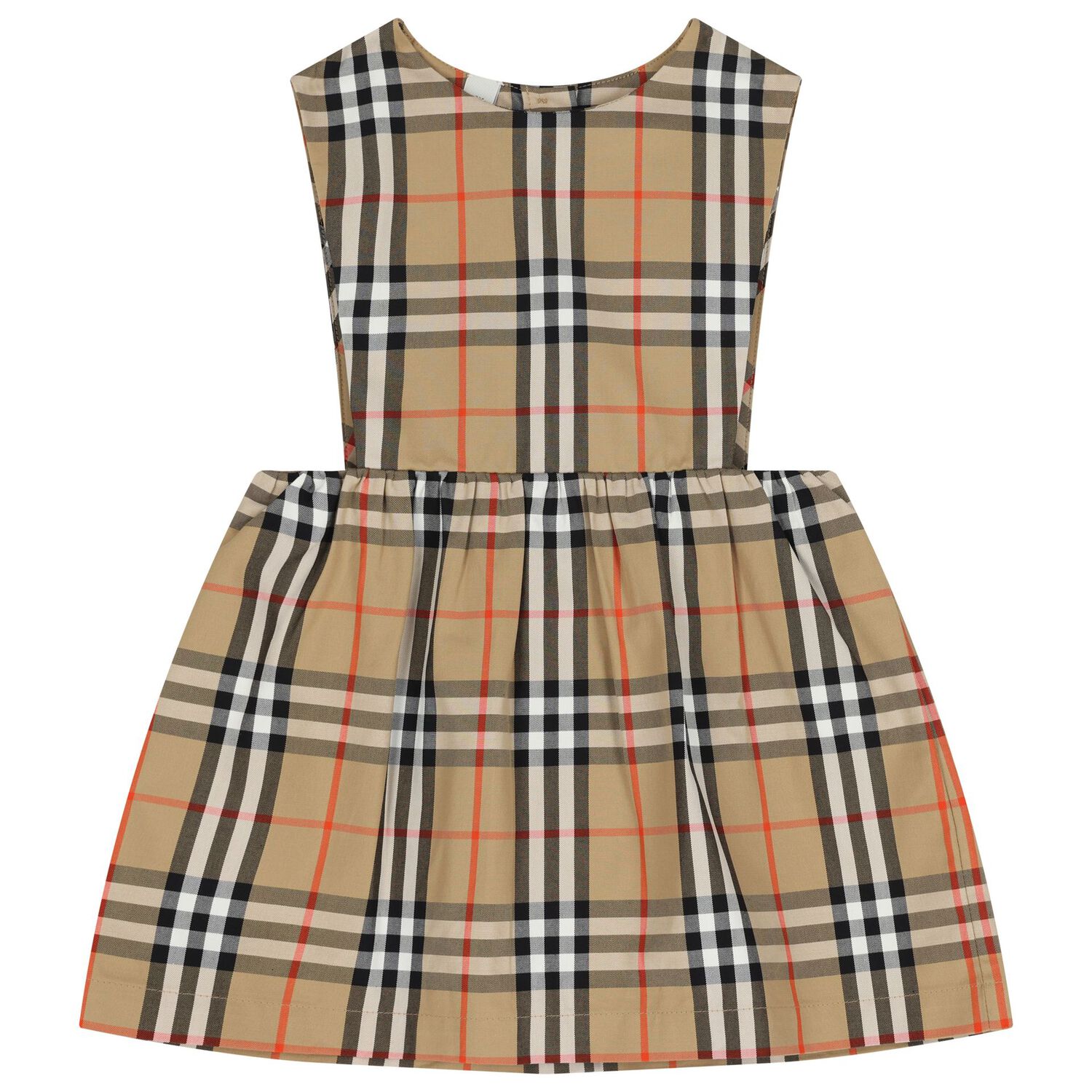 Baby Girls Beige & White Dress Set, 1, hi-res