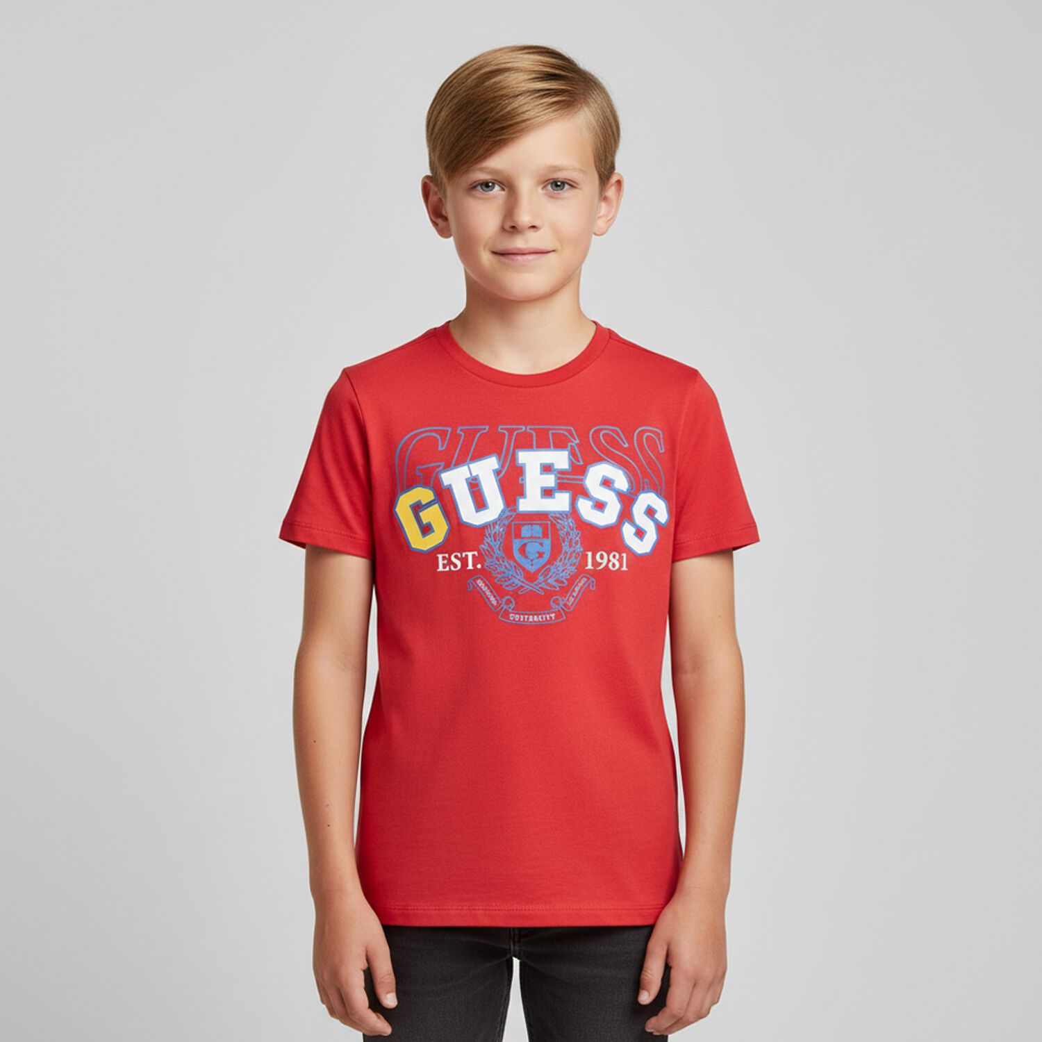 Boys Red Logo T-Shirt, 2, hi-res