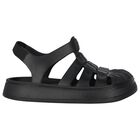 Black Logo Superstar Sandals, 1, hi-res