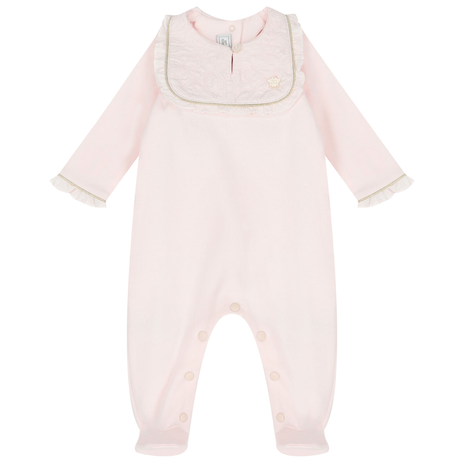 Baby Pink & Gold Babygrow, 2, hi-res image number null