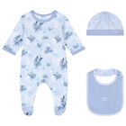 Baby Boys Blue Logo Babygrow Gift Set, 1, hi-res