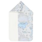 Baby Boys Blue & Grey Geo Map Baby Nest, 1, hi-res