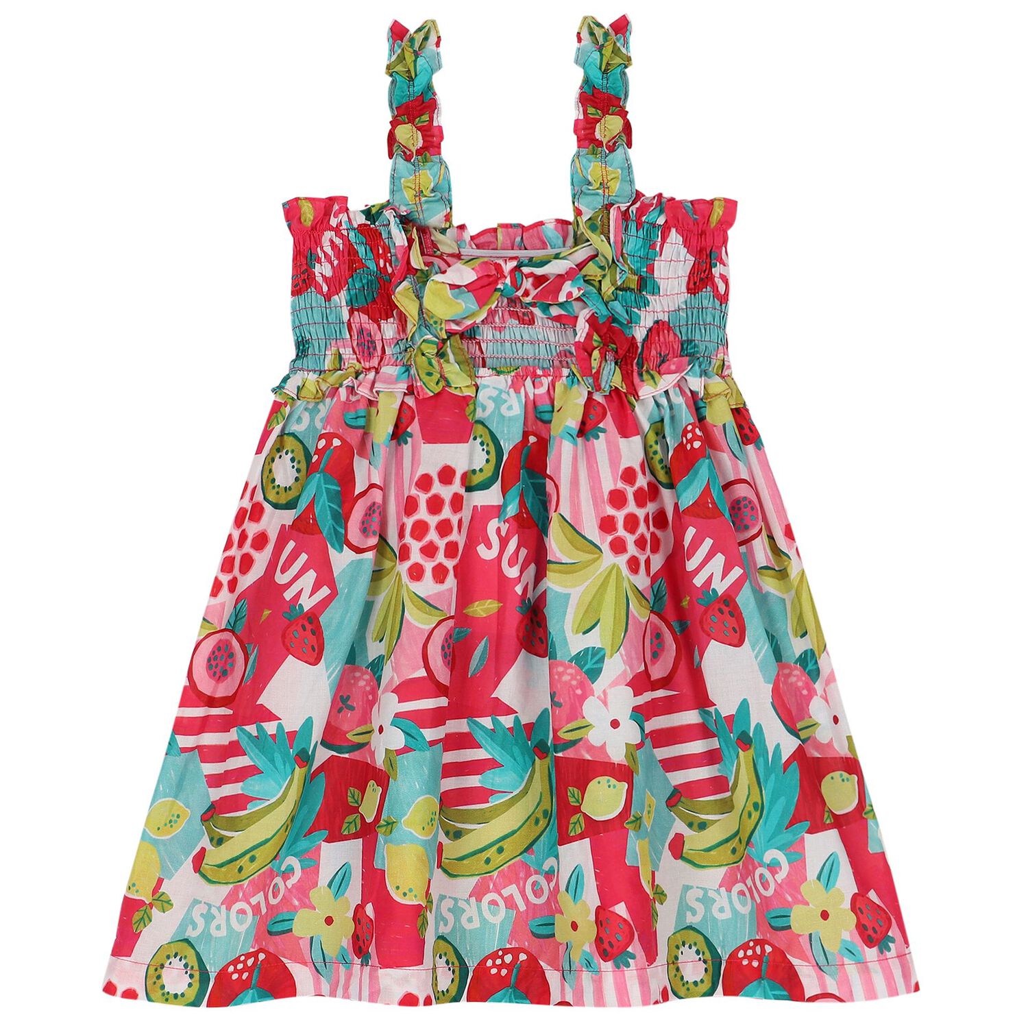 Girls Pink & Aqua Dress Set, 1, hi-res image number null