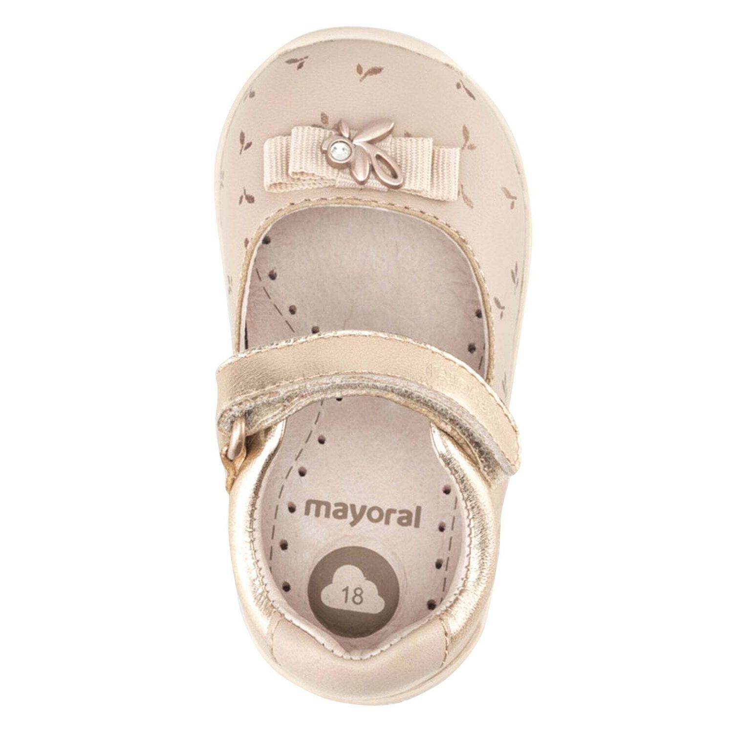 Younger Girls Rose Gold Shoes, 1, hi-res