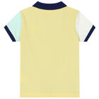 Boys Blue & Yellow Logo Polo Shirt, 1, hi-res