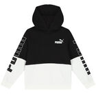 Boys Black & White Logo Hooded Top, 1, hi-res