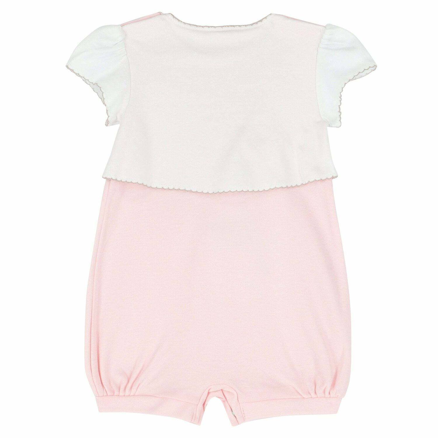 Baby Girls White & Pink Shortie, 1, hi-res