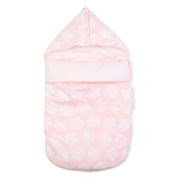 Baby Girls Pink Boke Flower Reversible Nest