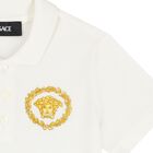 Younger Boys Ivory Medusa Polo Shirt, 1, hi-res