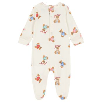 Ivory Logo Teddy Bear Babygrow