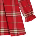 Younger Girls Red Tartan Dress, 1, hi-res