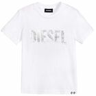 Girls White & Silver Logo T-Shirt, 1, hi-res