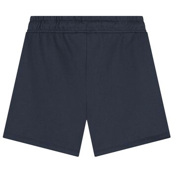 Boys Navy Blue Logo Shorts