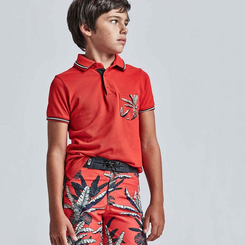Boys Red Polo Shirt, 1, hi-res image number null