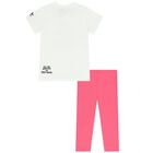 Girls White & Pink Hello Kitty Leggings Set, 1, hi-res