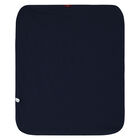 White & Navy Logo Baby Blanket, 1, hi-res