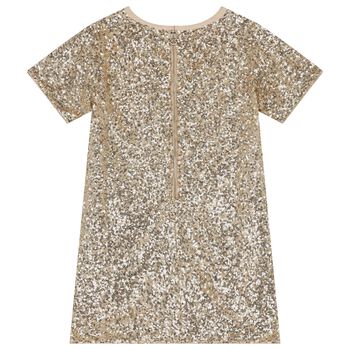 Girls Gold Sequin Dress